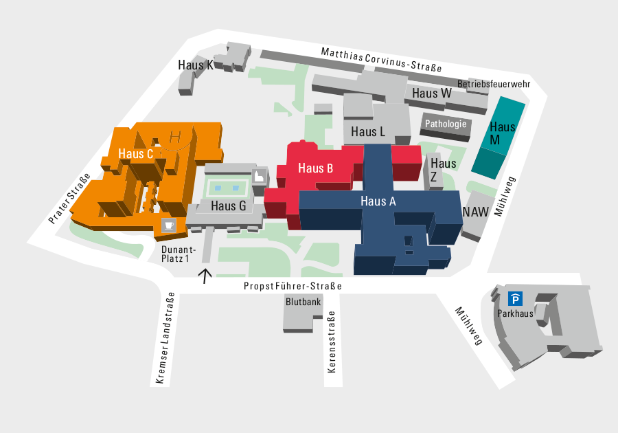 Universitätsklinikum St. Pölten, Vortragssaal, Haus C, 1. Stock